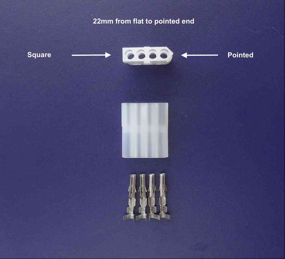 4 Way Female Molex Aprilia Moto Guzzi KTM Connector Rex's Speed Shop