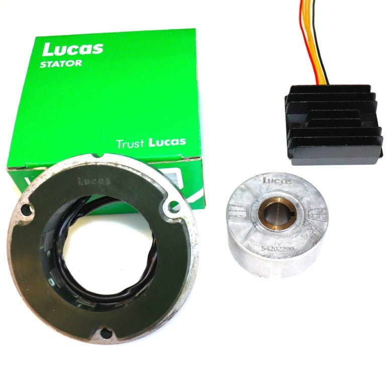 3 Phase, 12 Volt Lucas Alternator Kit with Solid State Regulator Rex